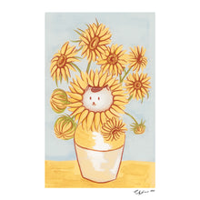 Carica l&#39;immagine nel visualizzatore di Gallery, Illustrazione Cat and Sunflowers  A4/A3 - Cat&amp;Art Illustration
