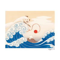 Illustrazione Cat Wave A4/A3 - Cat&Art Illustration